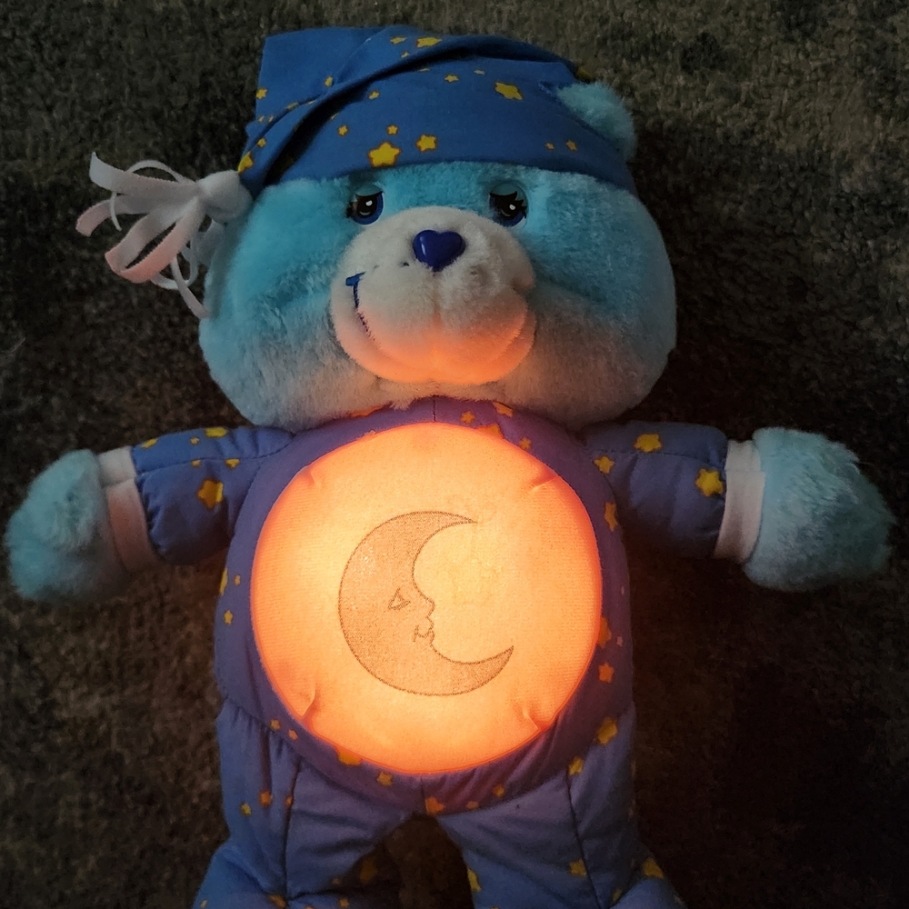 Care Bears Blue Plush with Glowing Moon Belly